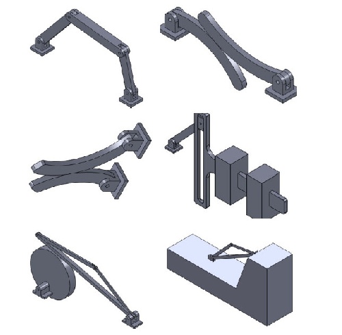 نقشه _ مجموعه مکانیزم های دینامیک ماشین در نرم افزار سالید ورکز (solid works) 