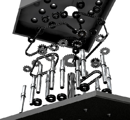 نقشه _ دستگاه کامل راهنمای سوراخکاری برای قاب زنجیر در نرم افزار سالید ورکز (solid works)