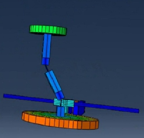پروژه آباکوس - تجزیه و تحلیل مکانیزم لنگ در محیط نرم افزاری آباکوس  ABAQUS
