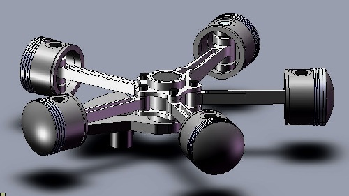 نقشه - سیستم داخلی موتور هواپیما در نرم افزار سالیدورکز (solidworks)